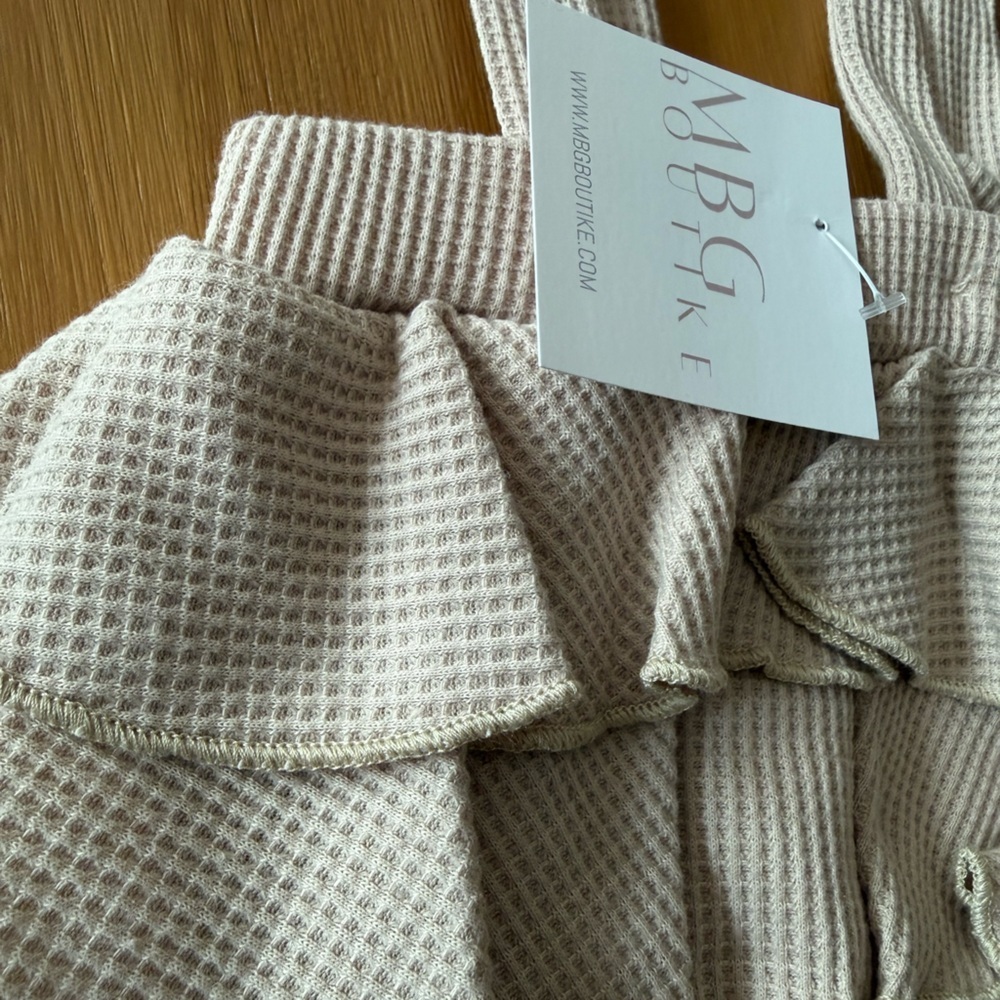 Beige Ruffled Baby Romper - Picture 5 of 5